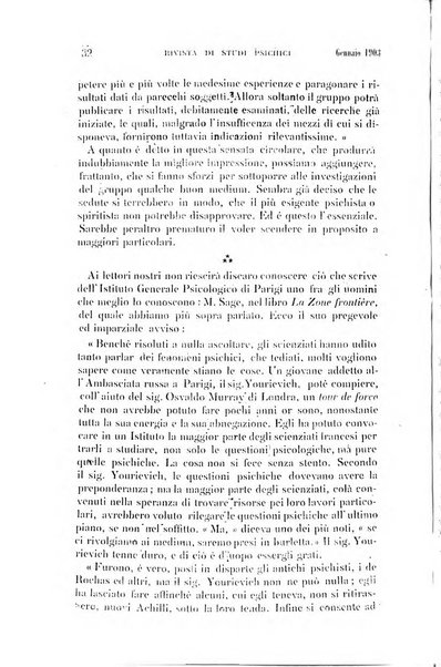 Rivista di studi psichici periodico mensile dedicato alle ricerche sperimentali e critiche sui fenomeni di telepatia, chiaroveggenza, premonizione, medianita, ecc