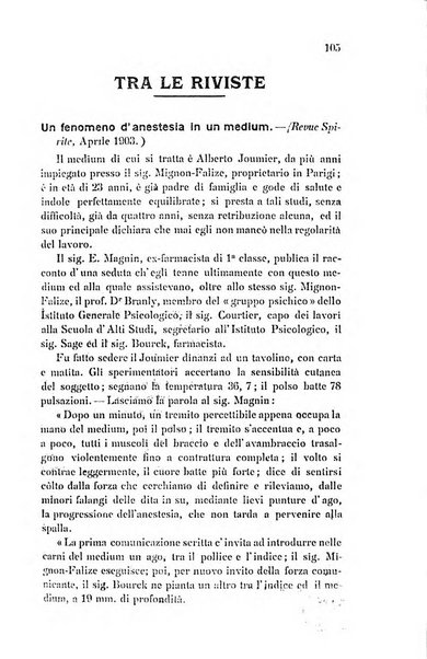 Rivista di studi psichici periodico mensile dedicato alle ricerche sperimentali e critiche sui fenomeni di telepatia, chiaroveggenza, premonizione, medianita, ecc