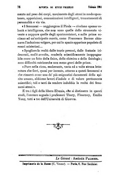 Rivista di studi psichici periodico mensile dedicato alle ricerche sperimentali e critiche sui fenomeni di telepatia, chiaroveggenza, premonizione, medianita, ecc