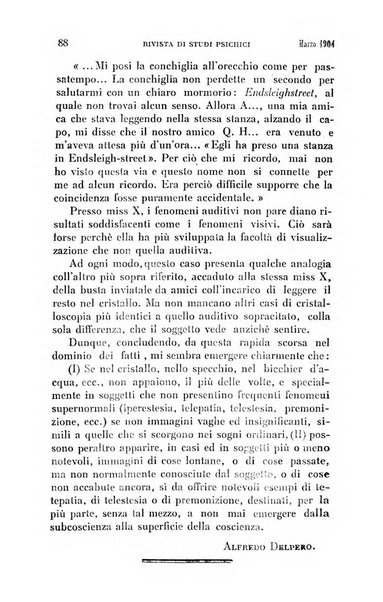 Rivista di studi psichici periodico mensile dedicato alle ricerche sperimentali e critiche sui fenomeni di telepatia, chiaroveggenza, premonizione, medianita, ecc