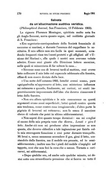 Rivista di studi psichici periodico mensile dedicato alle ricerche sperimentali e critiche sui fenomeni di telepatia, chiaroveggenza, premonizione, medianita, ecc