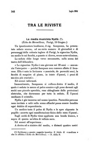 Rivista di studi psichici periodico mensile dedicato alle ricerche sperimentali e critiche sui fenomeni di telepatia, chiaroveggenza, premonizione, medianita, ecc