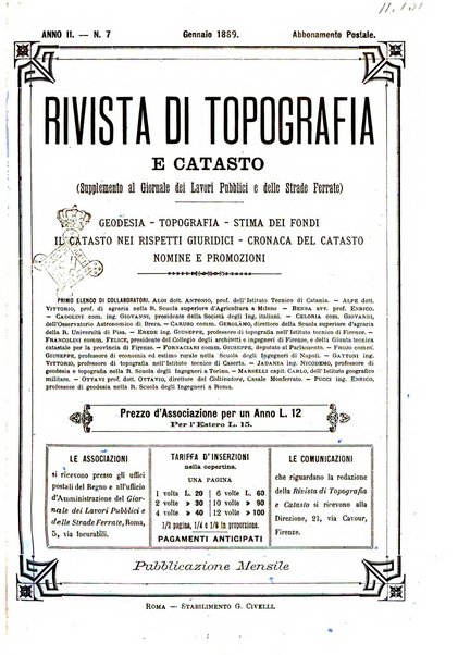 Rivista di topografia e catasto