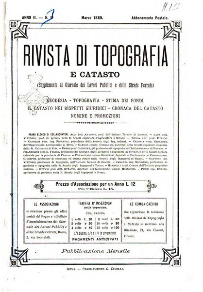 Rivista di topografia e catasto