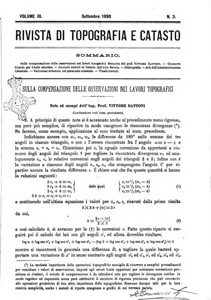 Rivista di topografia e catasto