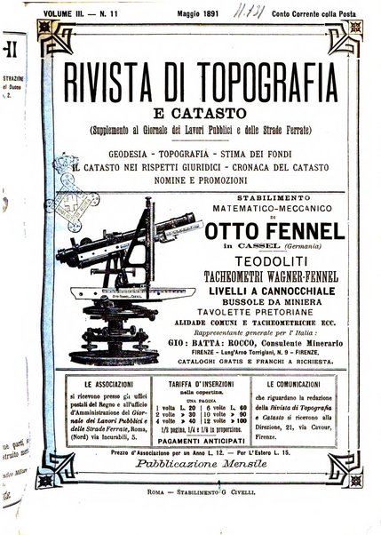 Rivista di topografia e catasto