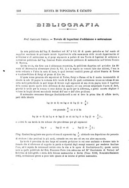 Rivista di topografia e catasto