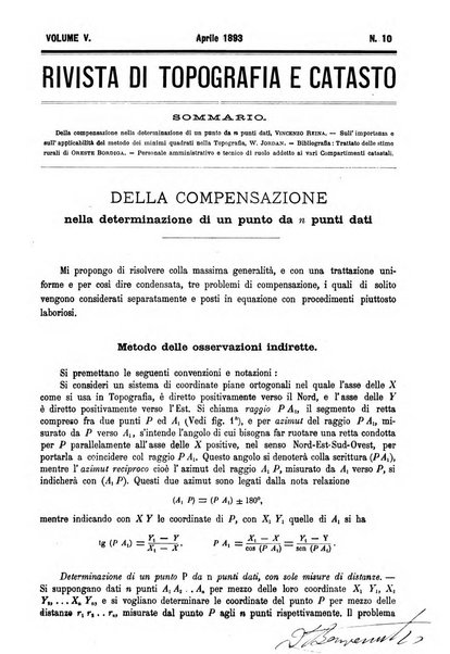 Rivista di topografia e catasto