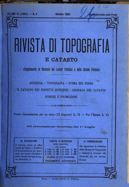 Rivista di topografia e catasto