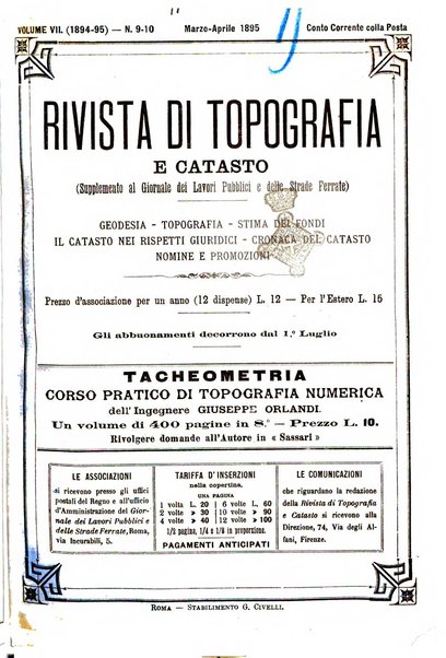 Rivista di topografia e catasto