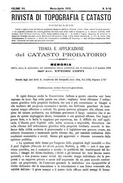 Rivista di topografia e catasto