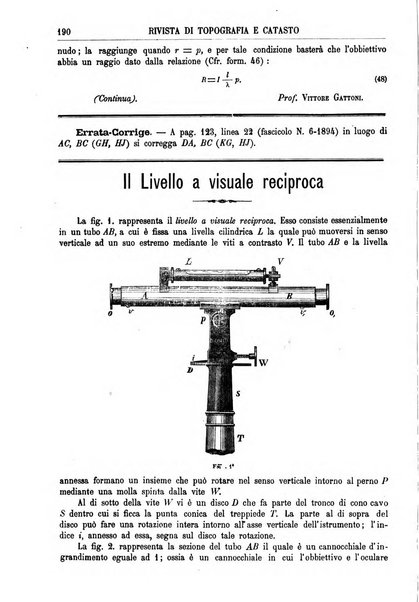 Rivista di topografia e catasto