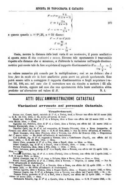 Rivista di topografia e catasto