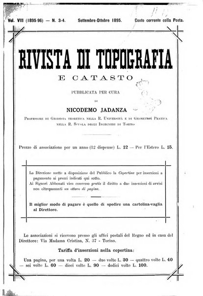 Rivista di topografia e catasto