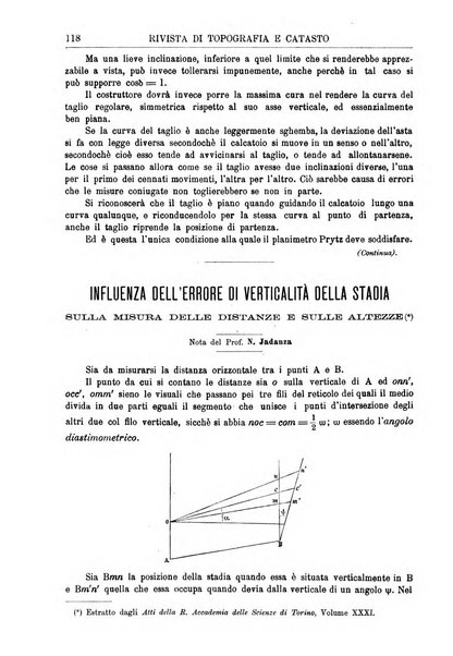 Rivista di topografia e catasto