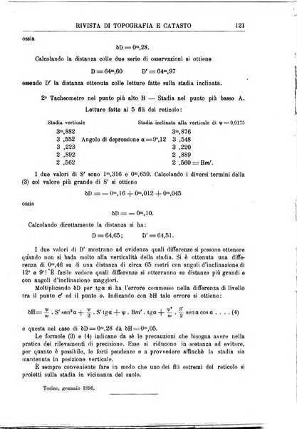 Rivista di topografia e catasto