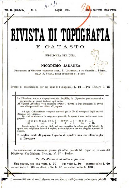 Rivista di topografia e catasto