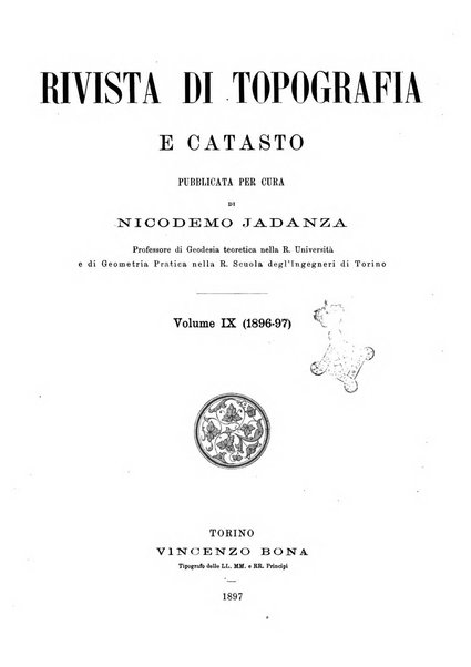 Rivista di topografia e catasto