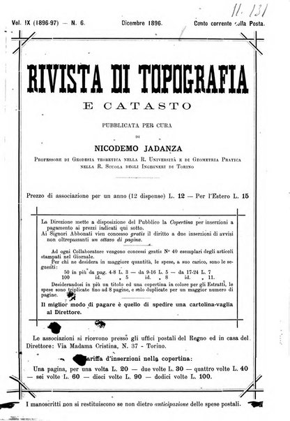 Rivista di topografia e catasto