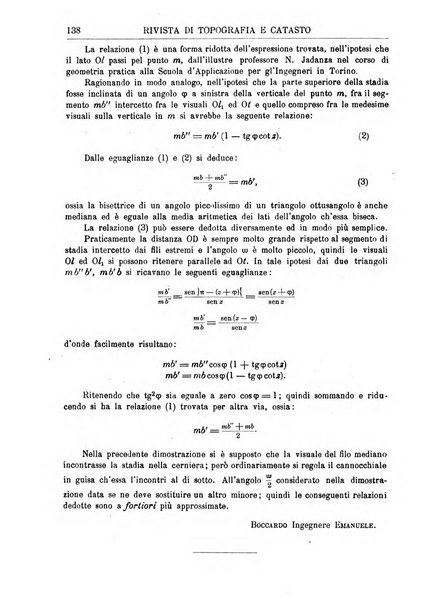 Rivista di topografia e catasto