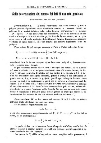 Rivista di topografia e catasto