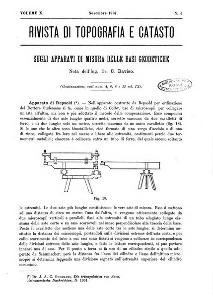 Rivista di topografia e catasto