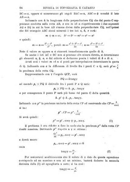 Rivista di topografia e catasto