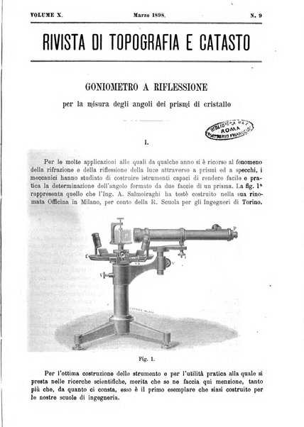 Rivista di topografia e catasto