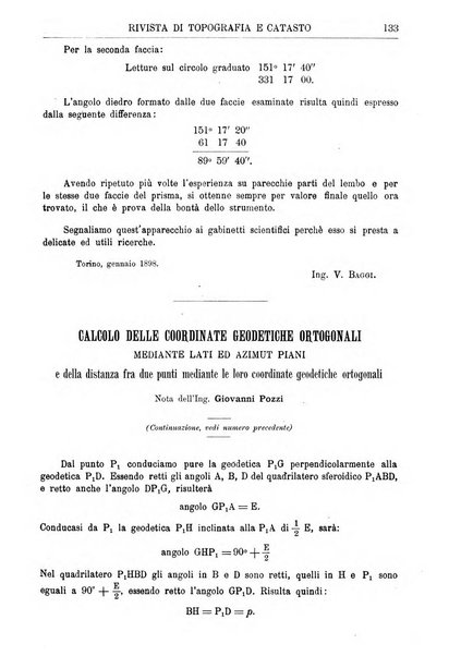 Rivista di topografia e catasto