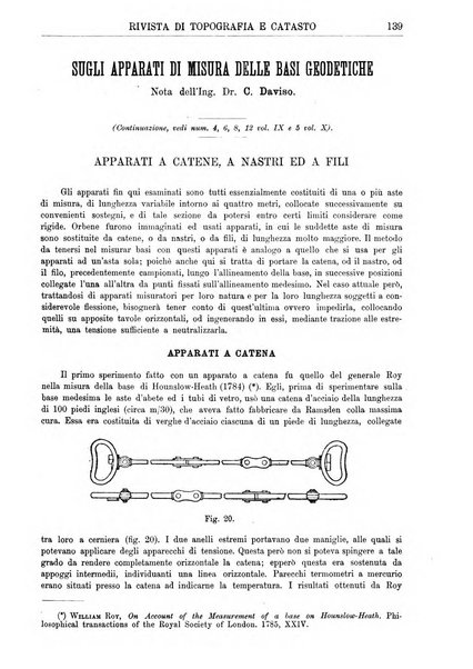 Rivista di topografia e catasto