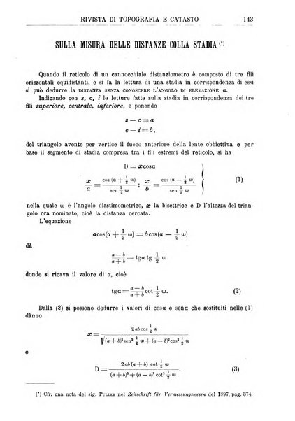 Rivista di topografia e catasto