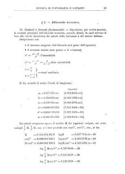 Rivista di topografia e catasto