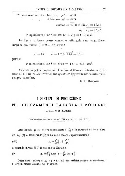 Rivista di topografia e catasto