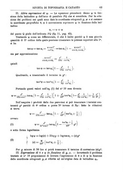 Rivista di topografia e catasto