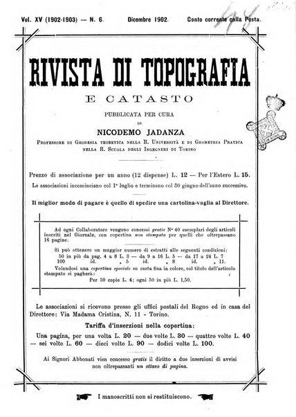 Rivista di topografia e catasto