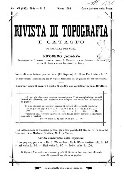 Rivista di topografia e catasto