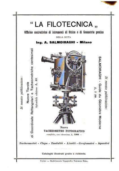 Rivista di topografia e catasto