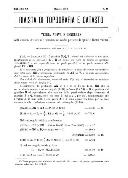 Rivista di topografia e catasto