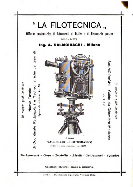 Rivista di topografia e catasto