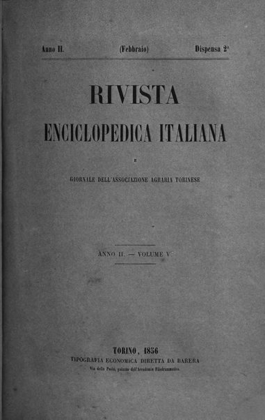 Rivista enciclopedica italiana e giornale dell'Associazione agraria di Torino