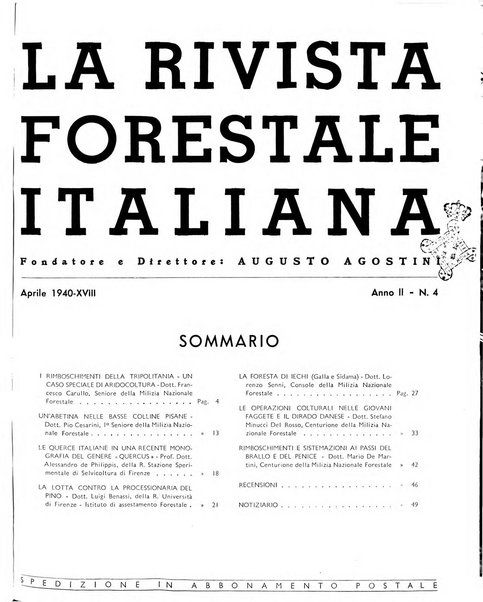 La rivista forestale italiana