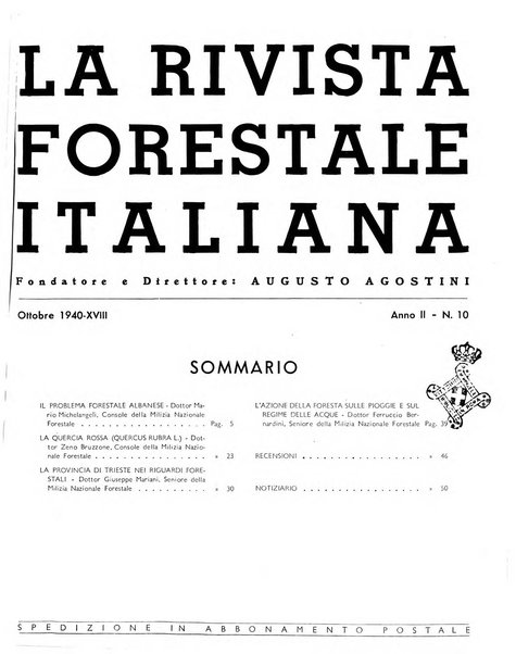 La rivista forestale italiana