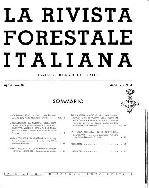 La rivista forestale italiana