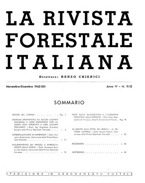 La rivista forestale italiana