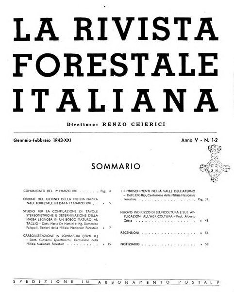 La rivista forestale italiana