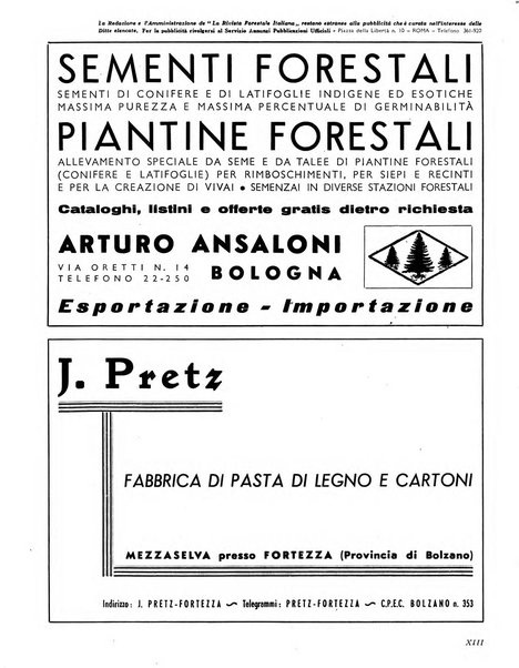 La rivista forestale italiana