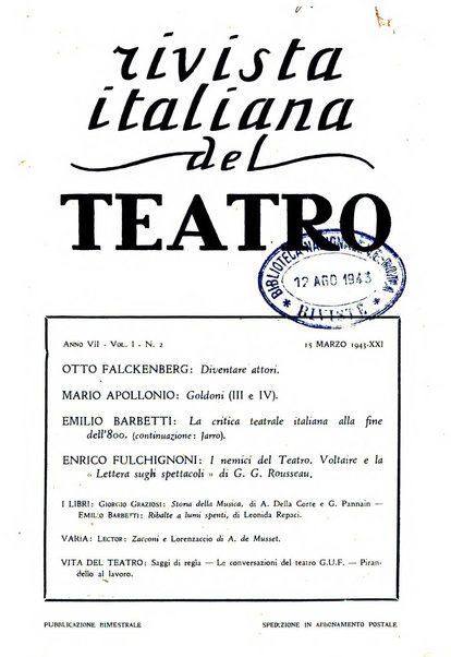 Rivista italiana del teatro