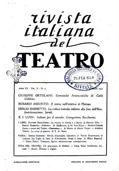 Rivista italiana del teatro