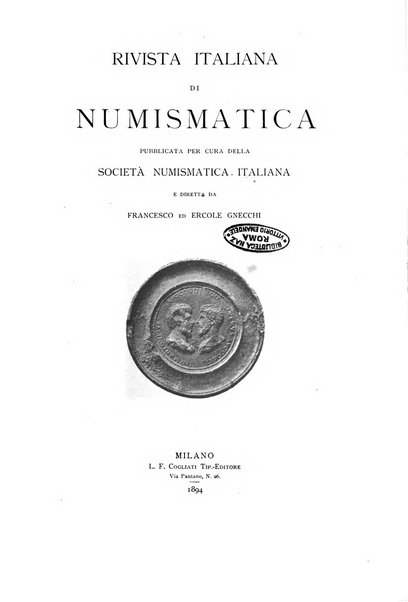 Rivista italiana di numismatica