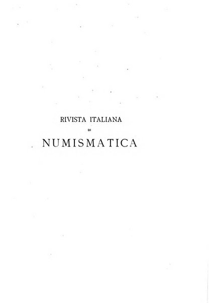 Rivista italiana di numismatica